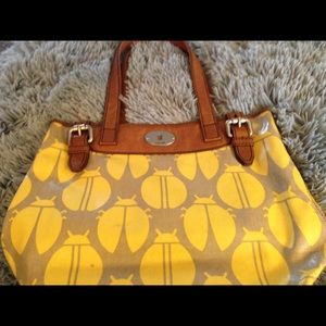 Fossil Key-per Yellow Lady Bug Purse